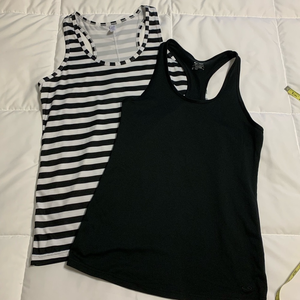(2) racerback workout tanks